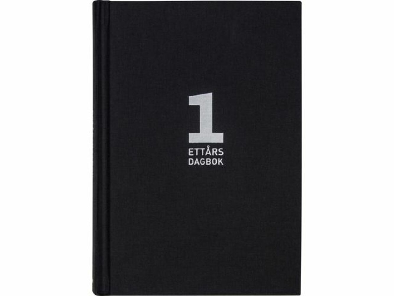 1-årsdagbok, svart linnetextil - 1092