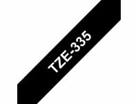 Tape BROTHER TZE335 12mm vit p svart