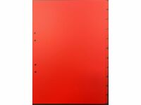 Plastregister A4 PVC 11 flik rd 10/fp